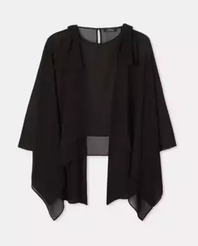 Базовая праздничная накидка с бантом на плече Latouche, черный