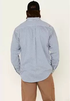 Базовая рабочая рубашка-плюс в яркую синюю полоску Ariat