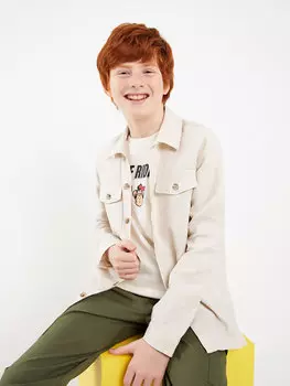 Базовая рубашка для мальчика с длинным рукавом LCW Vision