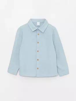 Базовая рубашка для мальчика с длинными рукавами LCW baby, светло-синий