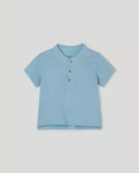 Базовая рубашка поло с коротким рукавом для малыша Baby El Corte Ingls, светло-голубой