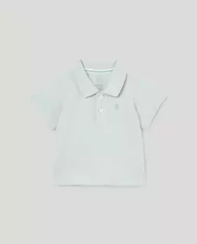 Базовая рубашка-поло с короткими рукавами для мальчика Baby El Corte Ingls, светло-зеленый