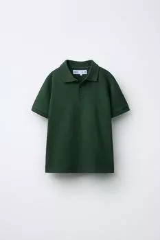 Базовая рубашка поло ZARA, зеленый