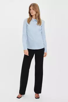 Базовая рубашка с длинным рукавом Vero Moda, синий