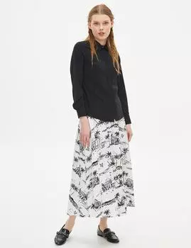 Базовая рубашка в скрытую клетку Черный Kayra