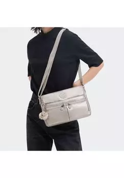 Базовая сумка через плечо New Angie 27,5 см kipling, цвет Metallic Glow
