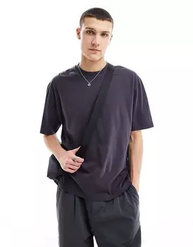 Базовая темно-серая футболка оверсайз ASOS DESIGN