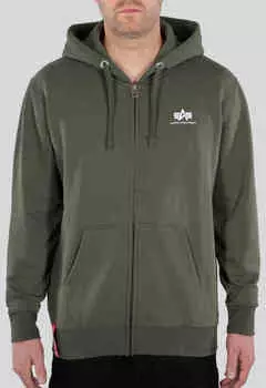 Базовая толстовка на молнии Alpha Industries, оливковое