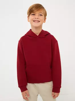 Базовая толстовка с длинными рукавами для мальчиков LCW Kids, бургундия