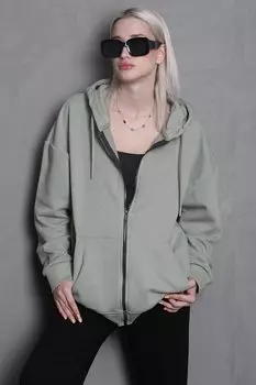 Базовая толстовка с капюшоном мятно-зеленого цвета MG1900 MADMEXT