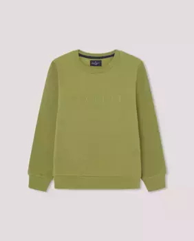 Базовая толстовка с логотипом спереди Hackett, светло-зеленый