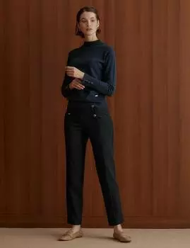 Базовая трикотажная блузка Индиго Kayra