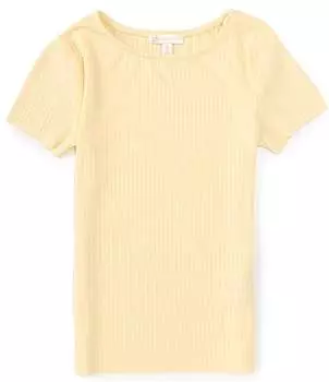 Базовая трикотажная футболка с короткими рукавами для девочек GB Big Girls 7–16, желтый