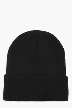 Базовая трикотажная шапка Boohoo, черный