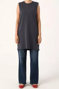 Базовая туника без рукавов с дымчатым воротником и окантовкой ALL DAY