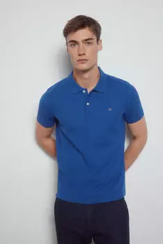 Базовая узкая футболка-поло Pedro del Hierro, синий