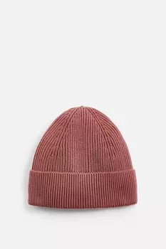 Базовая вязкая шапка ZARA, бледно-розовый