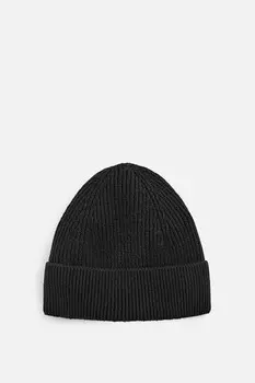 Базовая вязкая шапка ZARA, черный