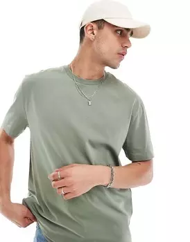 Базовая зеленая футболка свободного кроя ASOS DESIGN