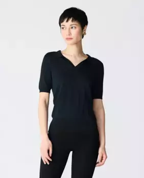 Базовая женская футболка-поло с коротким рукавом Escorpion, черный