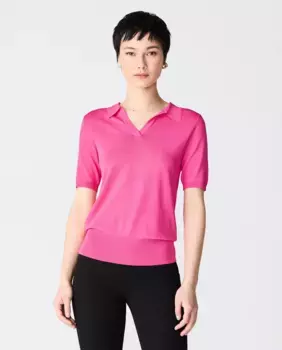 Базовая женская футболка-поло с коротким рукавом Escorpion, розовый