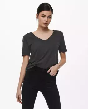 Базовая женская футболка с коротким рукавом Jdy, черный