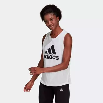 Базовая женская майка с большим логотипом Adidas, черный