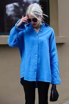 Базовая женская рубашка из муслиновой ткани Saks MG1660 MADMEXT