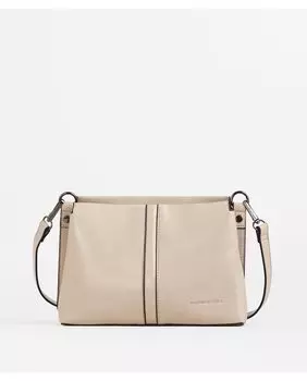 Базовая женская сумка через плечо бежевого цвета с блестками на молнии PACOMARTINEZ, бежевый