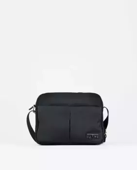 Базовая женская сумка через плечо из нейлона черного цвета PACOMARTINEZ