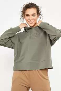 Базовая женская толстовка оверсайз с капюшоном и вышивкой ala TOMMYLIFE