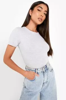 Базовое боди футболки Boohoo, серый