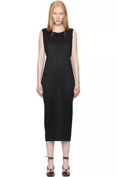 Базовое макси-платье Pleats Please Issey Miyake, черный