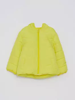 Базовое пальто для девочки с длинными рукавами и капюшоном LCW baby