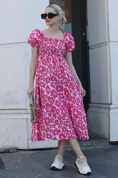 Базовое платье дымчатого цвета с длинными бретелями MG1852 MADMEXT, розовый