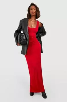 Базовое платье макси boohoo, красный