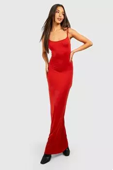 Базовое платье макси на стрелках Boohoo, оранжевый