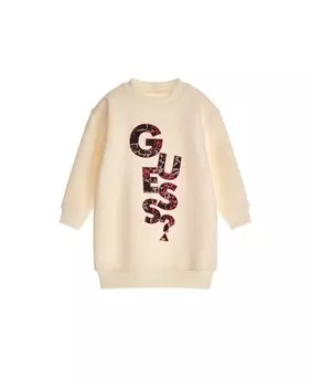 Базовое платье с логотипом животного принта Guess, бежевый