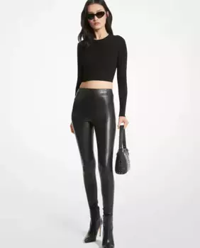 Базовые эластичные женские леггинсы Michael Michael Kors, черный