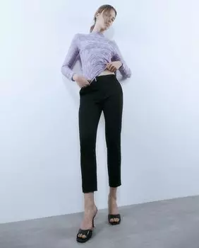 Базовые атласные брюки Sfera, черный