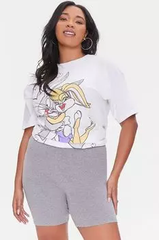 Базовые байкерские шорты больших размеров из органического хлопка Forever 21, серый