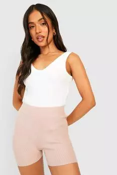 Базовые байкерские шорты petite Boohoo, роза