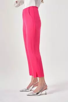 Базовые брюки цвета фуксии с вытачками Mizalle