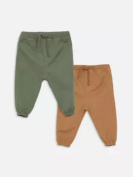 Базовые брюки для мальчика с эластичной резинкой на талии, 2 шт. LCW baby, сизый