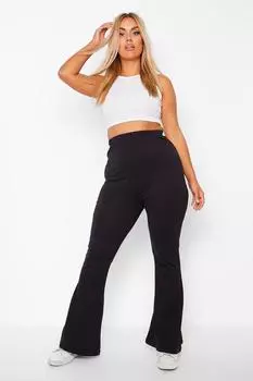 Базовые брюки из хлопка плюс Boohoo, черный