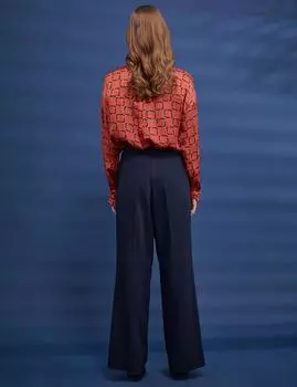 Базовые брюки с карманами Темно-синие Kayra