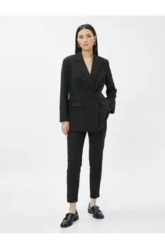 Базовые брюки-сигареты скинни Koton, черный