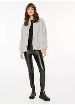 Базовые черные женские брюки с высокой талией Fabrika