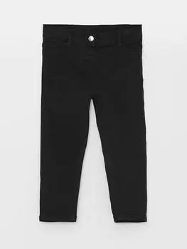 Базовые джинсовые брюки для маленьких девочек LCW ECO, черное родео
