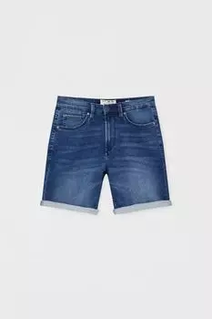 Базовые джинсовые шорты-бермуды с подвернутым краем PULL&amp;BEAR